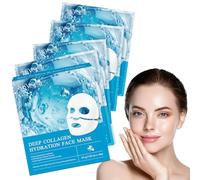 Collagen Face Mask, Anti-Wrinkle Deep Collagen Face Mask, Hydrogel Masks with Low Molecular Foil, Moisturising Night Face Mask for Firming, Give