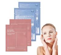 Collagen Face Mask,Bio Collagen Face Mask Overnight,Bio-Collagen Real Deep Mask,Collagen Sleeping Mask For Face,Beauty Sheet Mask Deep Hydrating Firming 4PCS