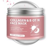 Collagen Face Mask - Collagen Overnight Wrapping Peel Off Facial Mask - Elasticity & Hydration Boost, Reduces Sagging & Dullness, Easy Peel-Off, Wrinkles and Minimizes Pores, Korean Skin Care