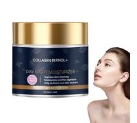 Collagen Face Moisturizer with Airless Pump, Advanced Retinol Collagen Cream for Face, Collagen Botanical Stem Cells Cream for Skin with Retinol, Hyaluronic Acid, Anti-Aging Day & Night Cream (1, 50g)