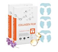 Collagen Film for Face, Collagen Forehead and Cheek Mask with Moisturizing Solution, Water-soluble Wrinkle Patches, Facial Skin-feel Moisturizes Smooths Skin - Anti-wrinkles & Fine Lines(2 BOX = 6 PAI