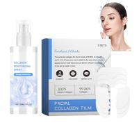 Collagen Film Mask, Collagen Mist Spray Set, Soluble Collagen Supplement Film,Collagen Hydrating Face Mask,Pure Collagen Films,Prevent Fine Lines and Protect Skin, Anti Aging Face Mask (1 Set)