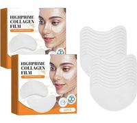 Collagen Film Mask,Collagen Tighten & Brighten Mask,2023 New Highprime Collagen Eye Mask,Hydrating Anti Aging Collagen Film,Reducing the Appearance of Fine Lines Around the Eyes