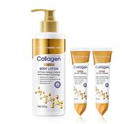 Collagen Firming Body Lotion 300g, Collagen Cream for Skin Tightening Cream Body, Collagen Body Creams for Women, Dry Skin Moisturiser, Fast Absorbing, with 2 * 30g Hand Cream