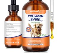 Collagen for Dogs 60ml, Liquid Dog Collagen Drops, Liquid Collagens for Dogs Joints, Skin & Coat, Support Dog Itchy Skin Relief & Digestive Health, with Biotin, MSM & Ginger, Bacon Flavor