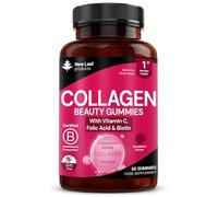 Collagen Gummies - High Strength Type l Bovine Collagan Beauty Supplement - Advanced Superior Type 1 Hydrolysed Collagen Peptides - Added Biotin, Vitamin C & Folic - 60 Gummies