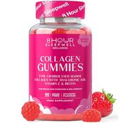 Collagen Gummies | Hyaluronic Acid, VIT. C | 60 Gummies | 8 Hour Sleepwell | Marine Collagen Peptides & Biotin | Skin, Hair & Nails Support | Supplements for Women & Men | 1 Month Supply