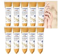 Collagen Hand Cream, Hand Cream for Dry Cracked Hands, Collagen Anti-Aging Hand Cream, Intensive Moisturizing Hand Lotion, Non-Greasy Fast Absorbing, Daily Hand Care for Women Men (10pcs)