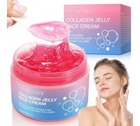 Collagen Jelly Cream, Collagen Gel Face Cream with Niacinamide & Hydrolyzed Collagene, Anti-Aging Face Moisturiser, Deep Hydrating, Revitalise Dull Skin, Boosts Skin's Barrier Hydration & Glow