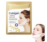 Collagen Lifting Facial Mask, 10x Content for Firming Aging and Tightening,V Line Face Mask with Ear Loops, Intense Hydration & Wrinkle Reduction, Gentle and Skin-Friendly (1)