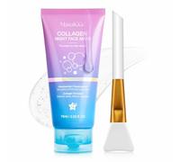 Collagen Night Wrapping Mask | Collagen Overnight Peel-Off Mask with Hyaluronic Acid, Peel Off Face Masks Skincare & Deep Hydration, Firming & Pore Minimizing, Reduces Fine Lines, Wrinkles, 75ml