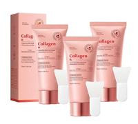 Collagen Night Wrapping Mask, Collagen Overnight Wrapping Peel Off Facial Mask Pack, Overnight Peel Off Hydrolyzed Facial Mask for Facials Professional Korean Skin Care (3Pc)