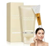 Collagen Night Wrapping Mask Overnight Peel Off Face Masks, Collagen Face Mask Overnight with Brush, Hydrating Firming Night Care, Improves Elasticity, Smooths Skin Texture, Enhances Glow, 75ml