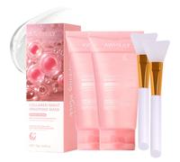 Collagen Night Wrapping Mask, Overnight Peel Off Hydrolyzed Collagen Facial Mask, Hydrates and Tightens Skin, Elasticity & Hydration Care for Glowing Skin 2.54 fl.oz (2 Pcs)