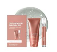 Collagen Night Wrapping Mask Set-Helps Restore Smooth，Plump and Glass Skin | Overnight Peel-Off Face Mask & Hydrating Serum Duo, Hydrolysed Collagen Facial Skincare Set 75g + 10ml, Radiant and Soft Skin