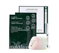 Collagen Overnight Face Mask 3 Step Pore Minimizer Hydrogel Sheet&Boost Serum-Oil Control PDRN-Tightening Exosome-Elasticity Retinal - All in One (6 Pack)