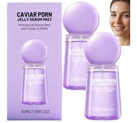 Collagen Peptide & Caviar PDRN Jelly Serum Mist,Peptide Moisturizing Face Spray,Plumping Hydrogel Moisturizer,Lightweight Fast Absorbing Moisturising Mist