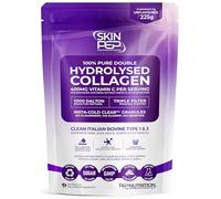 Collagen Peptides Powder 1000 Dalton Bioactive Vitamin C Enhanced Synthesis 225g | SkinPep Unflavoured Triple Filtered, Double Hydrolysed, Grass Fed Bovine Collagen Supplement for Women & Men