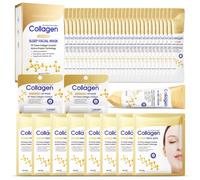 Collagen Skincare Gift Set 31-Piece Big Bundle - Deep Hydrating Face Mask Pack for Firmer Plumper Skin | Travel-Friendly Overnight Mask, Lip Balms & Moisturising Hand Cream, Pamper Gifts for Women