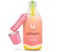 Collagen Supplements for Women 12,000mg Super Strength, Hydrolysed Peptides Liquid Bovine, High in Vitamin C & Zinc, Elevate Skin Hair Nails, Higher Absorption than Marine, Made in UK (330ml,Tropical)