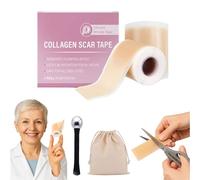 Collagen Tape, Face Tape for Wrinkles, Collagen Scar Tape, Silicone Anti-Wrinkles Facial Sheets, Improve The Appearance of Scars, Stretch Marks, and Fine Lines, for All Skin Types (1 Pcs)