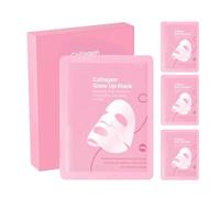Collagens Glow Up Masks 2.0 | 4PC Collagens Korean Face Mask Skincare | Deep Hydrating Bio Colla-gen Face Masks Overnight | Brightening Firm Facial Sheet Mask for Pore Minimizing, Reduces Lines