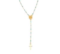 Collana con Croce minuscola in Argento Sterling 925 da Donna, Piccoli Pendenti, Catena portacavi a Maglie religiose Laterali, Delicata