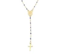 Collana con Croce minuscola in Argento Sterling 925 da Donna, Piccoli Pendenti, Catena portacavi a Maglie religiose Laterali, Delicata