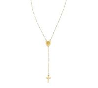 Collana con Croce minuscola in Argento Sterling 925 da Donna, Piccoli Pendenti, Catena portacavi a Maglie religiose Laterali, Delicata