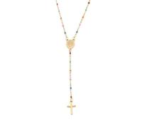 Collana con Croce minuscola in Argento Sterling 925 da Donna, Piccoli Pendenti, Catena portacavi a Maglie religiose Laterali, Delicata