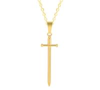 Collana con Spada con Colletto Gotico in Argento Sterling 925 per Uomo, Ciondolo Vintage Katana - Pugnale CZ Lucido da Donna, Maestro Halloween Natale