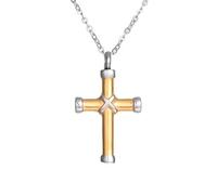 Collana con urna con Croce in Argento Sterling 925 per Donne e Uomini, collane con Doppia cremazione Che contengono Ceneri dei propri Cari, Ceneri, Uomini