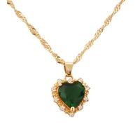 Collana da Donna con pavé colorato Multistrato in Argento Sterling 925, Collana con Cuore in Strass con zirconi lucenti per San Valentino,