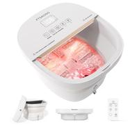 Collapasible Foot Spa Bath Massager with Heat, Pedicure Foot Spa with Bubbles and Jets/Timer/ Temperature Control, Feet Soak Tub for Home, Office, Relaxation and Stress Relief, Gift for Men and Women