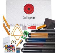 Collapsar Pool Table Accessories Kit, Premium Pool Stick & Retractable Cue Bridge, Billiard Balls Set &Table Covers, Ball & Cue Racks and Other Billiard Accessory