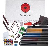 Collapsar Pool Table Accessories Kit, Premium Pool Stick & Retractable Cue Bridge, Billiard Balls Set &Table Covers, Ball & Cue Racks and Other Billiard Accessory