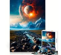 Collapse 1000 Pieces Puzzles for Teenagers Calm Game Sharp Detail Fun Challenge Night Play (50x75cm)