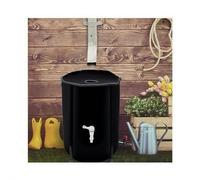 Collapsible 160L Rainwater Collector Tank - Portable Eco-Friendly Water Storage Solution for Garden & Terrace - Efficient Rainwater Harvesting System (Black)