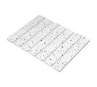 Collapsible Absorbent Diatomaceous Dish Drying Mat, 40X30cm Color Spray Folding Drying Mat Instant-Drying Pad For Kitchen Counter(White)
