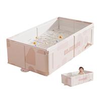Collapsible Baby Bathtub, Foldable Infant Bathtub with Ergonomic Support for Newborn to Toddler, Space-Saving Portable Bath Tub, Style-3