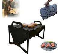 Collapsible BBQ Grill, Stainless Steel Portable Foldable Charcoal Grills for Camping, Camping table fire grill, barbecue grill,Easy to store, tool free setup,(Small)