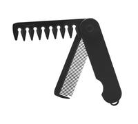 Collapsible Beard Comb - 2-in-1 Travel Comb, Fine and Wide Tooth Comb | Compact Beard Grooming Tool, Mustache Styling, Hair Care Essentials for Men, Portable Pocket Comb for Daily Mustache and Hair