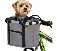 Collapsible Bike Basket, Folding Detachable Quick Release Easy Install, for Pet, Shopping, Commuter, Camping and Outdoor