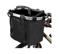 Collapsible Bike Basket for Small Dog & Cat, Front Handlebar Pet Carrier Removable Canvas Bag for Shopping, Picnic, and Outdoor Travel