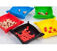 Collapsible Board Game Storage Bowls, Portable Folding Tray Accessory Holds Tabletop Bits, Components, Pieces, Dices for Classic & Modern Gaming, RPG Roleplaying