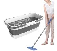Collapsibļe Bucket - 18.11 inch Foldable Water Container | PP Silicone | Portable Bucket | Space Saving Folding Tub | Durable Stable Grip Cleaning Buckets for Camping Fishing Gardening