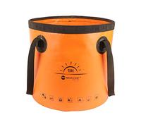 Collapsible Bucket Foldable Water Container Portable for Camping 10L Orange