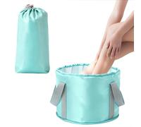 Collapsible Bucket for Soaking Feet with Storage Bag, Foot Bath Bowl, Foot Soak Bowl Foot Bath Massage Barrel for Camping Washing Fishing(Blue)