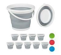 Collapsible bucket Portable Cleaning Pail Lightweight Storage Container Grey