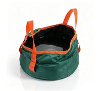 Collapsible Bucket, Portable Lightweight Folding Bucket Wash Basin Water Container with Handle for Outdoor Camping Hiking Fishing Car Cleaning (Dark Green)